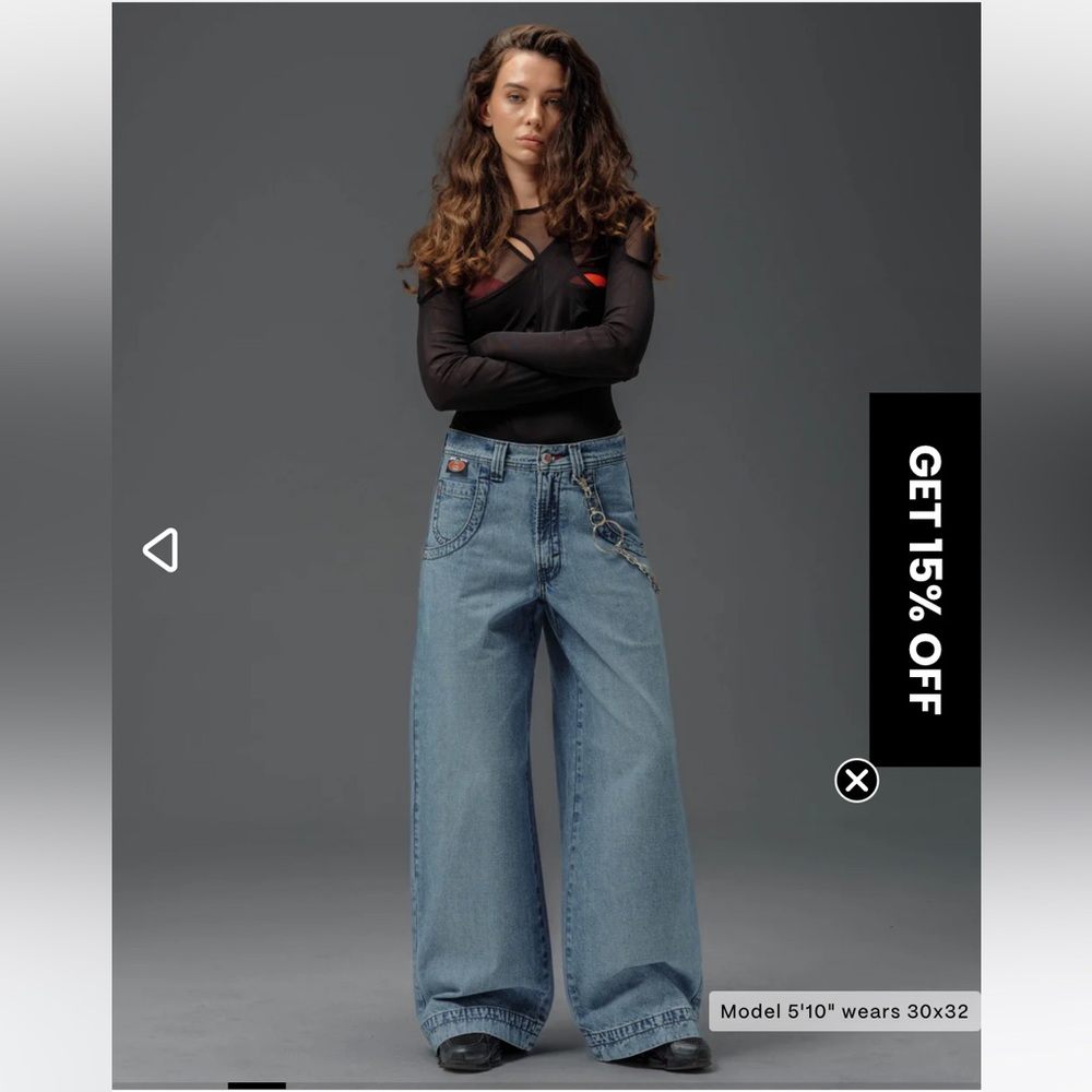 JNCO Big Rig Wide Leg Jeans 26